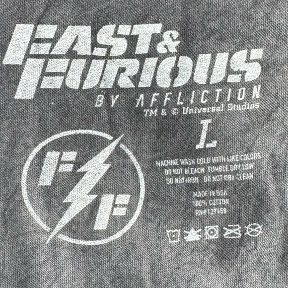 Fast & Furious By Affliction Men’s Short Sleeve T-Shirt - Size: Large / 2XL- NWT - Picture 10 of 11